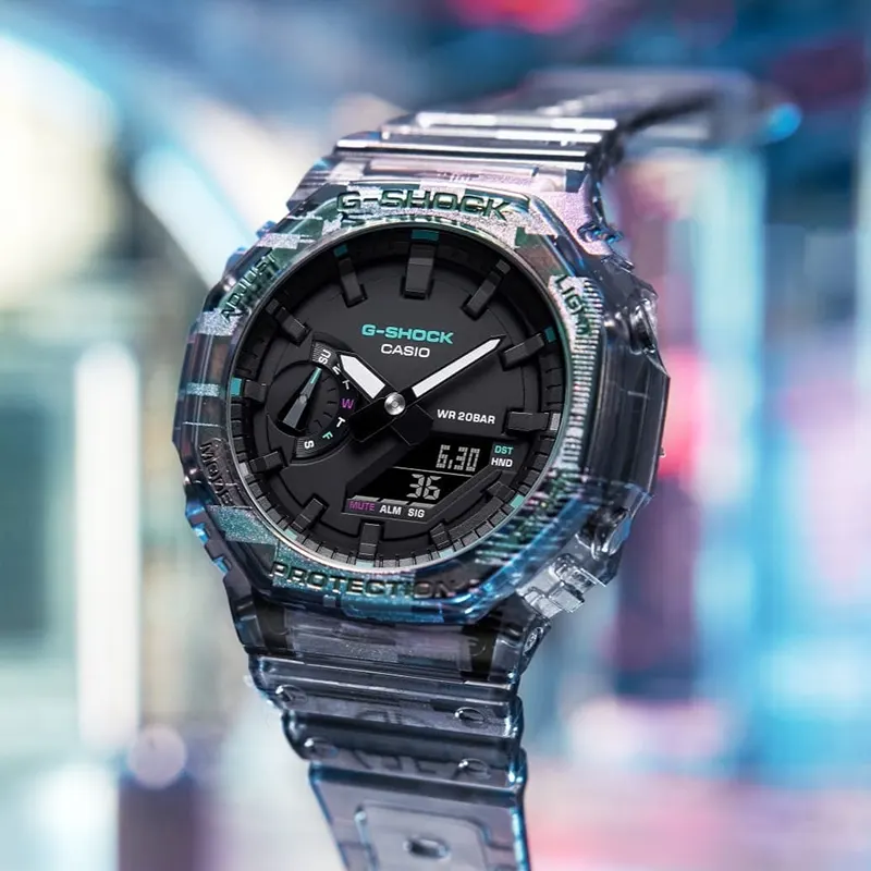 Casio G-Shock GA-2100NN-1A Digital Glitch Blazing Men's Watch